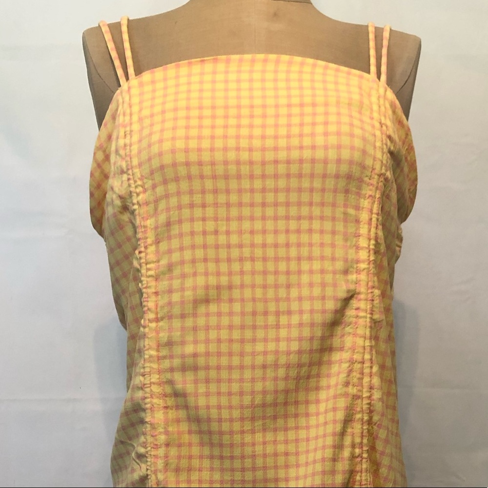 Wild Fable Sundress Yellow/Coral Plaid Size XL